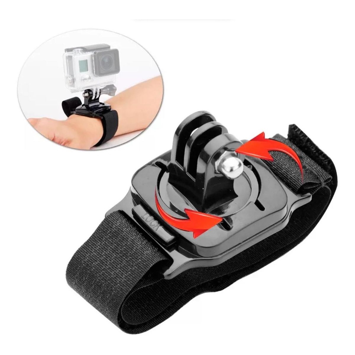 XALTA - Soporte Correa De Muñeca Brazo Gira 360 Con Velcro Ajustable