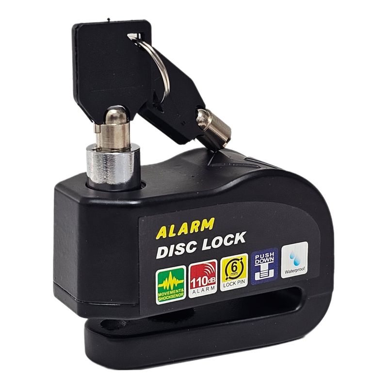 XALTA - Candado Alarma Para Moto O Bici Instalable En Freno De Disco