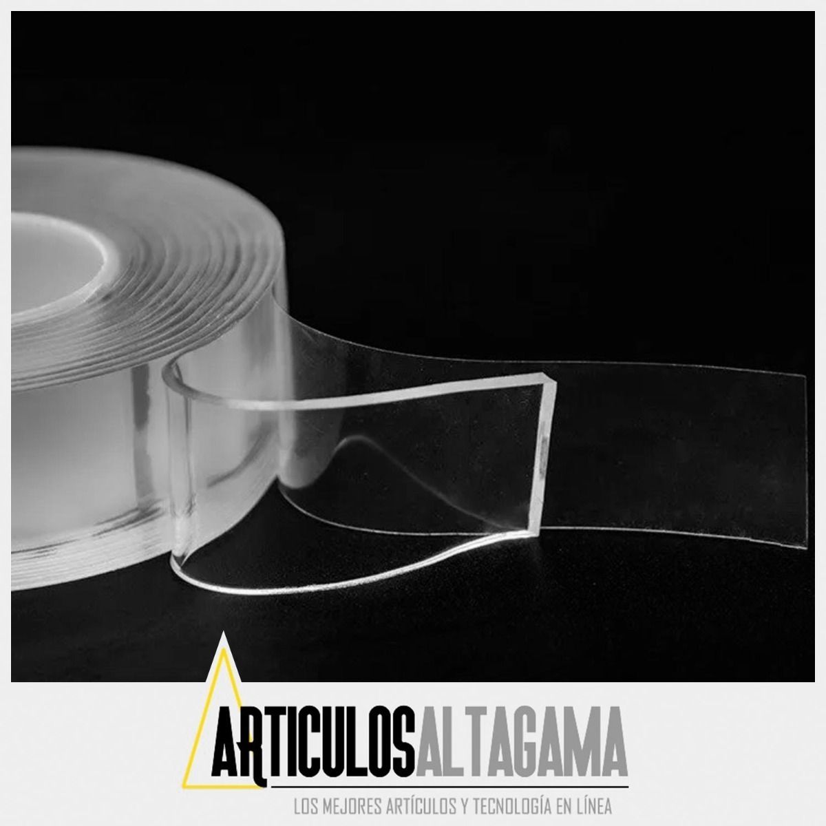 XALTA - Cinta Doble Faz Adhesiva Silicona Multiusos Reutilizable 5mt