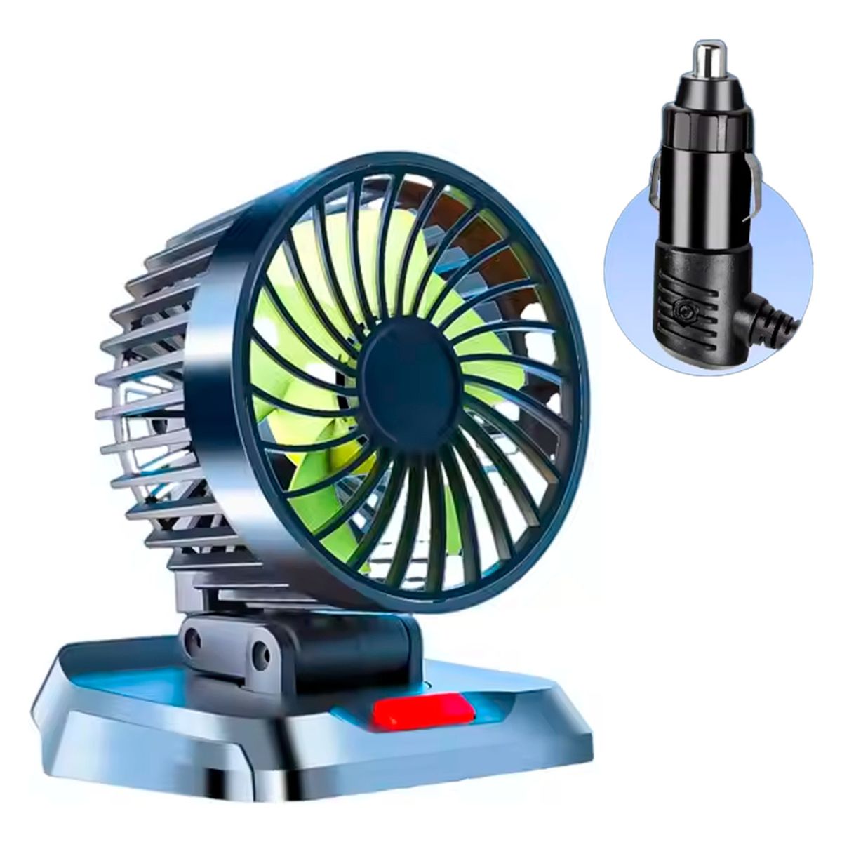 XALTA - Ventilador Potente Para Carro Cigarrera 12v Altura Ajustable