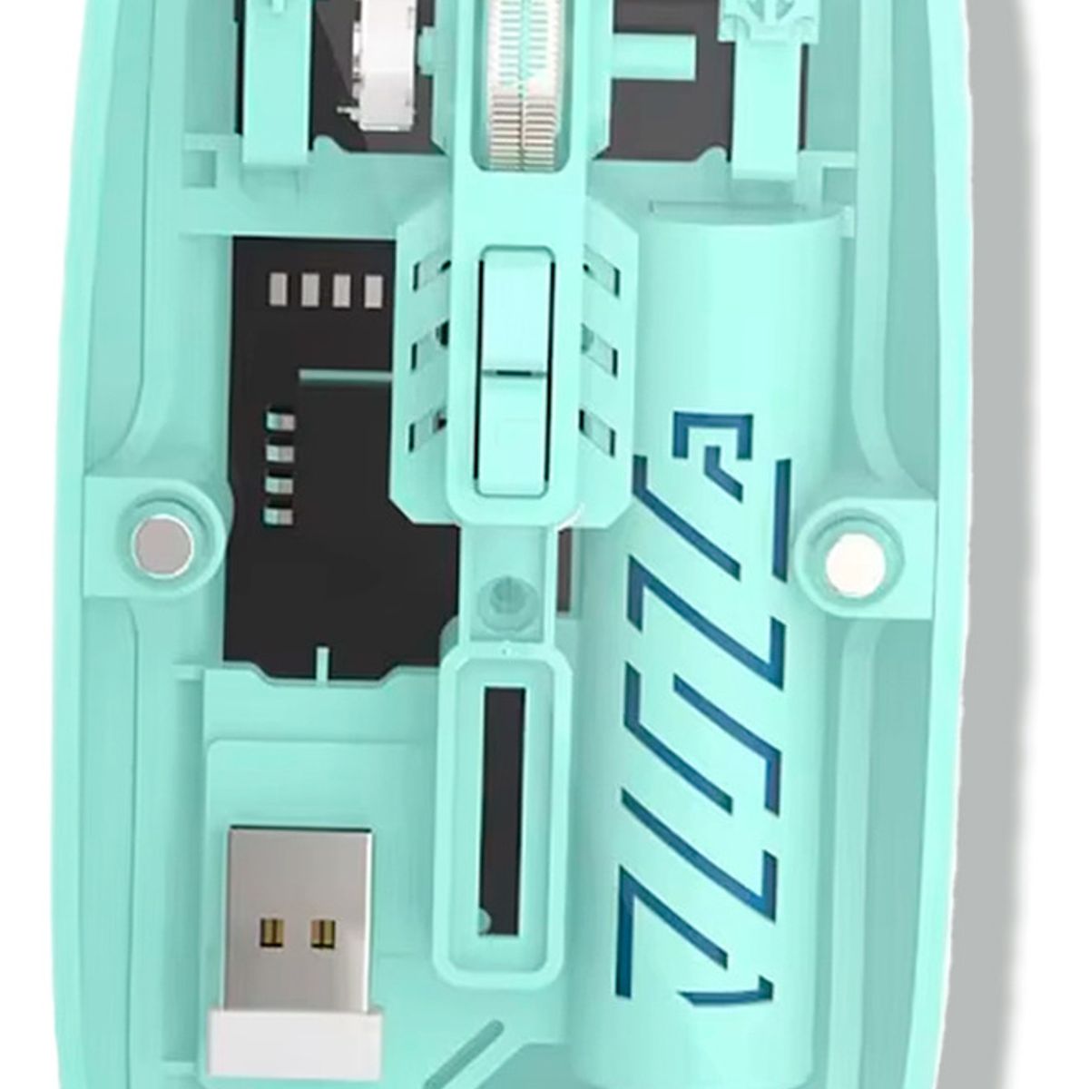 XALTA - Mouse Transparente Bluetooth O Usb Para Pc Celular Y Tablet Verde