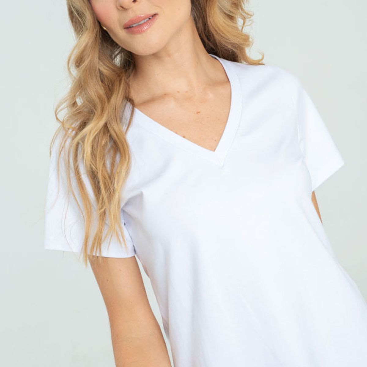 RAGGED - Camiseta escote v Blanco Ragged