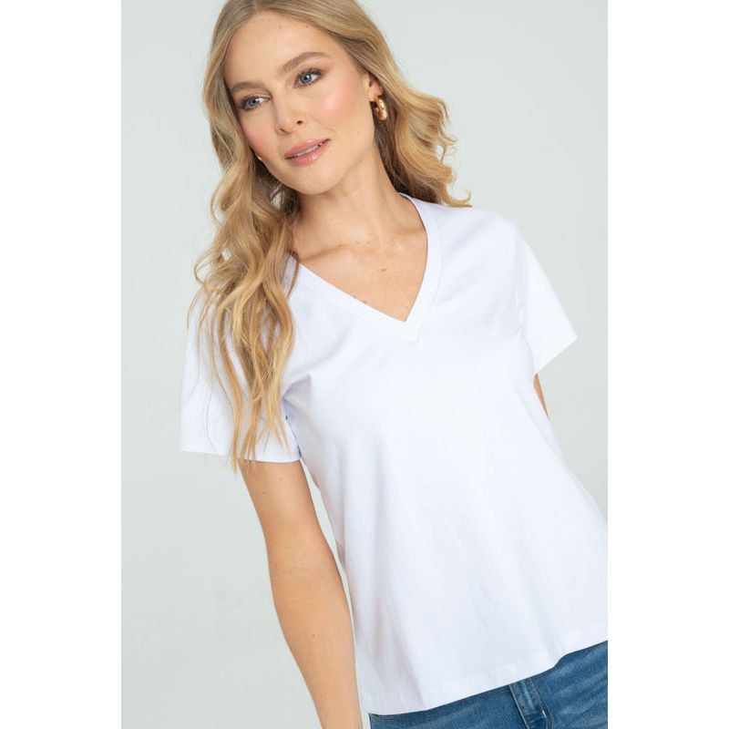 RAGGED - Camiseta escote v Blanco Ragged