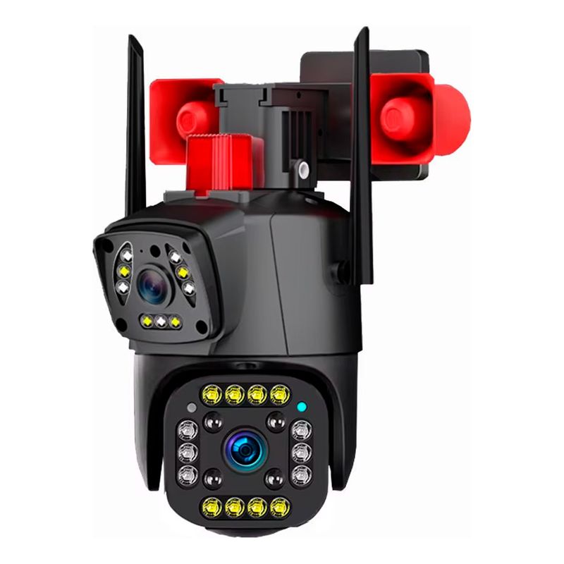 XALTA - Cámara Ip De Seguridad Robótica Doble Lente Con Alarma Y Luz