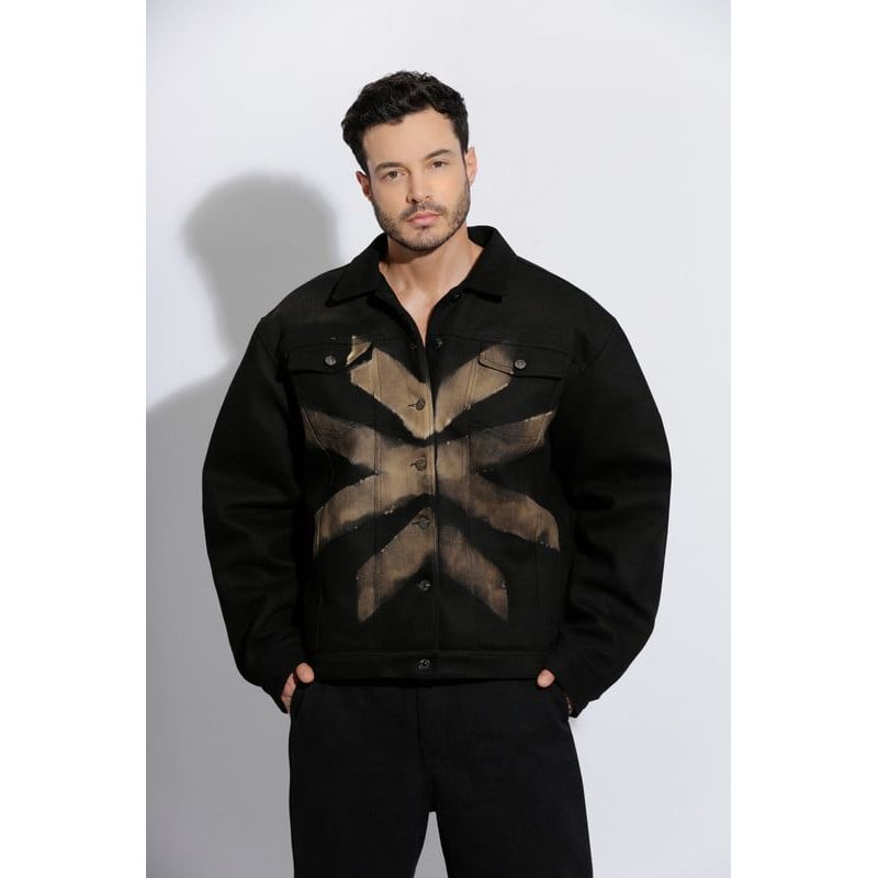 HAKISTORM - Chaqueta índigo logo dye