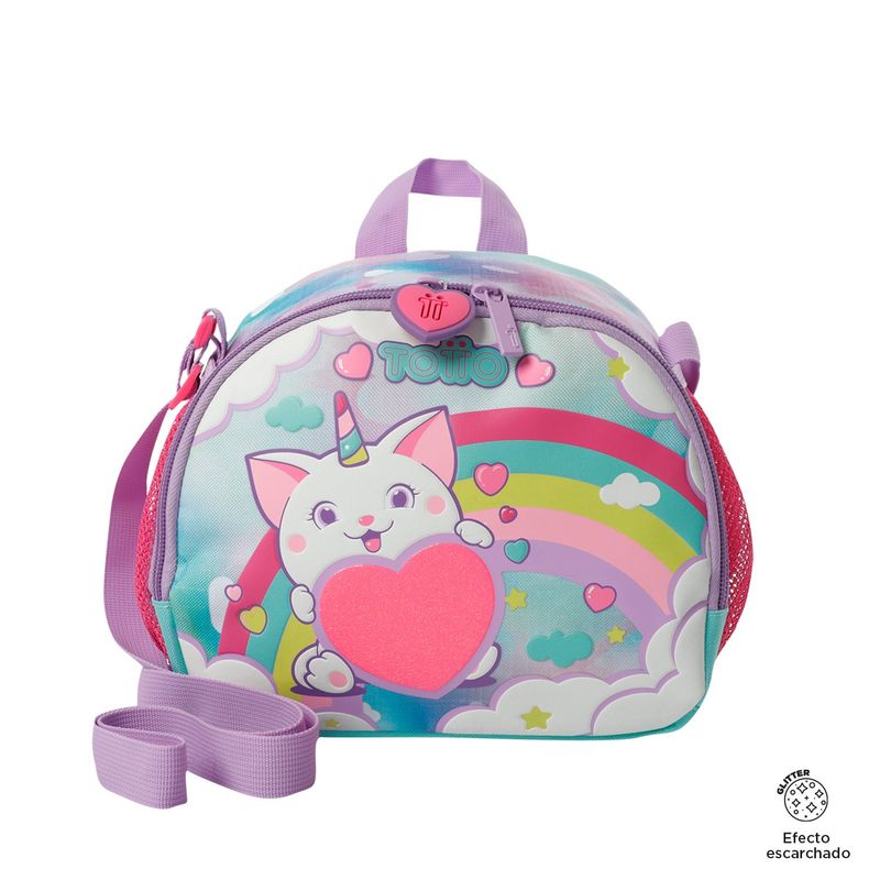 TOTTO - Lonchera con Aislamiento Térmico Sweety Heart Azul