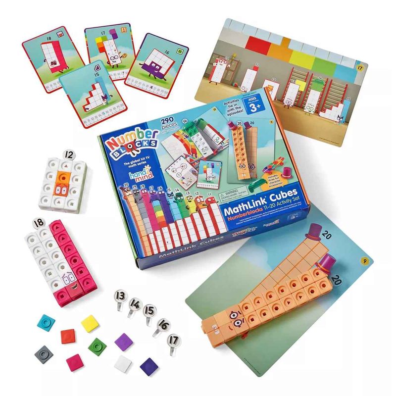 EDUCATIONAL INSIGHTS - Juego Hand2mind Numberblocks Mathlink Cubes 11-20 Actividades