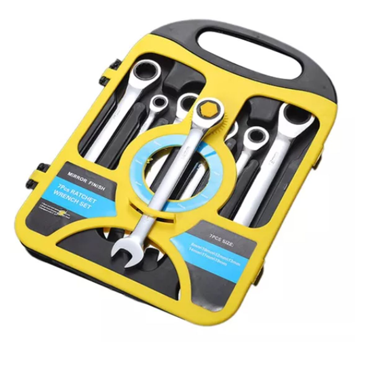 INNOVA - Juego De Llaves Mixtas Rachet Estuche 7 Pz Chrome Vanadium