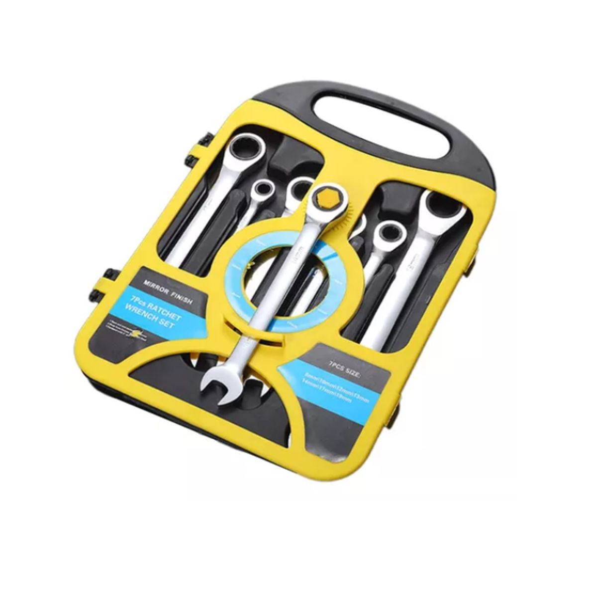 INNOVA - Juego De Llaves Mixtas Rachet Estuche 7 Pz Chrome Vanadium