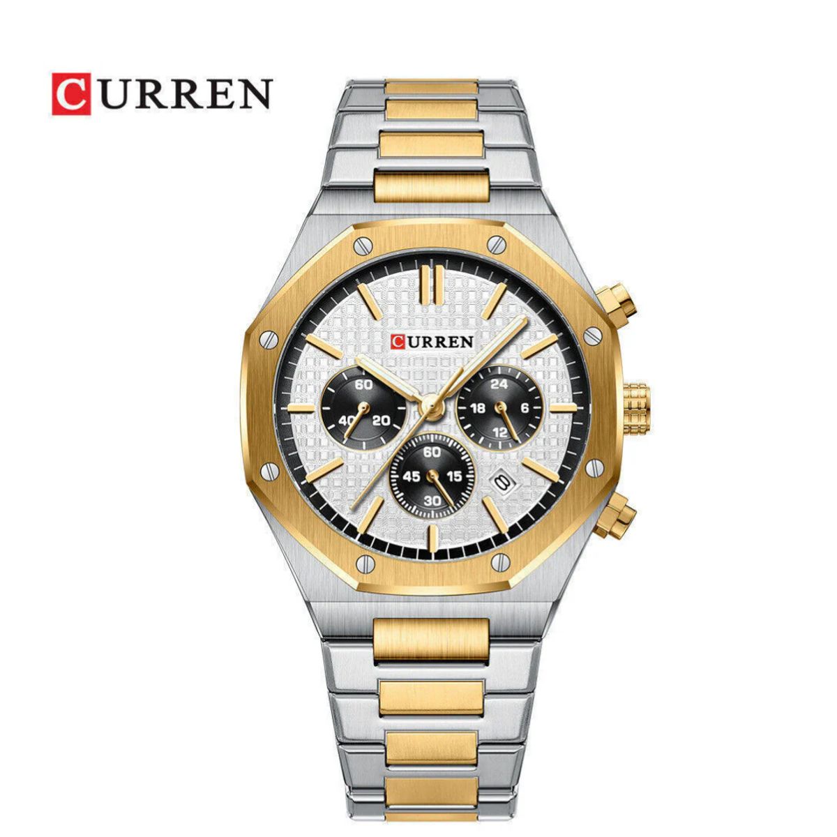 CURREN - Reloj Curren 8440 Elegante Tablero Blanco