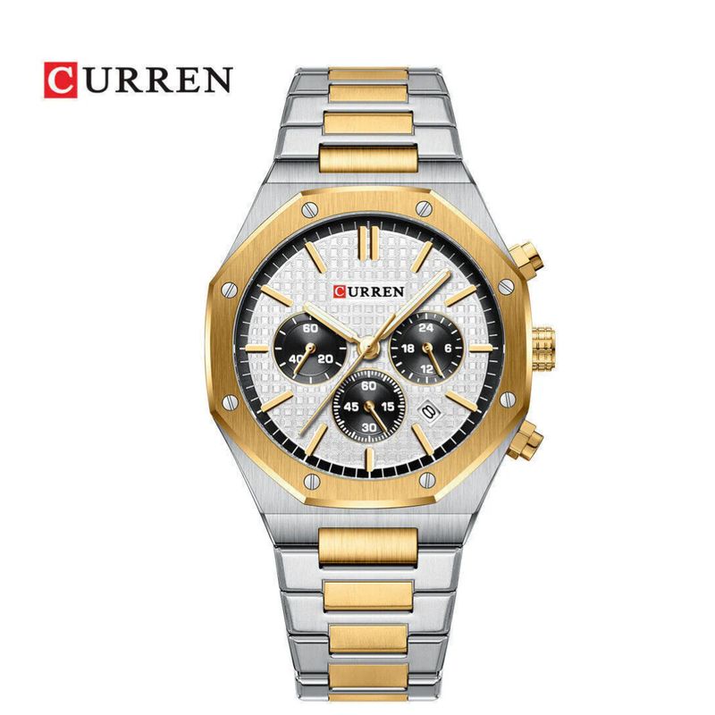 CURREN - Reloj Curren 8440 Elegante Para Caballero Tablero Blanco