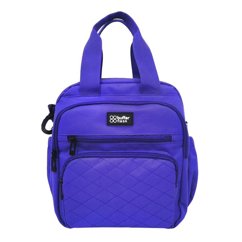 BUFFER FLASK - Lonchera Morral Termica Buffer Multiples Compartimientos - Lila