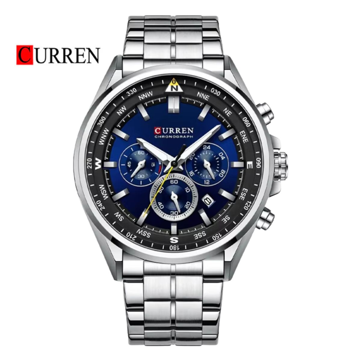 CURREN - Reloj Curren 8399 Cronógrafo Elegante Tablero Azul