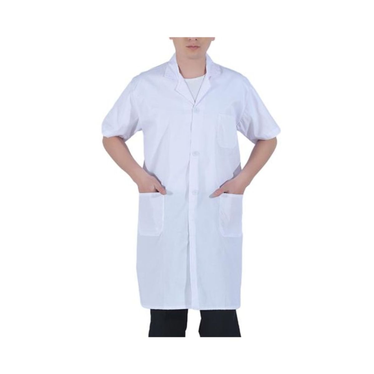 GENERICO - Bata De Laboratorio Unisex  Manga Corta Talla XL