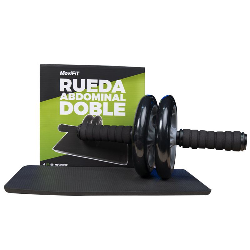 MOVIFIT - Rueda Abdominal Doble Agarre Antideslizante con Colchoneta