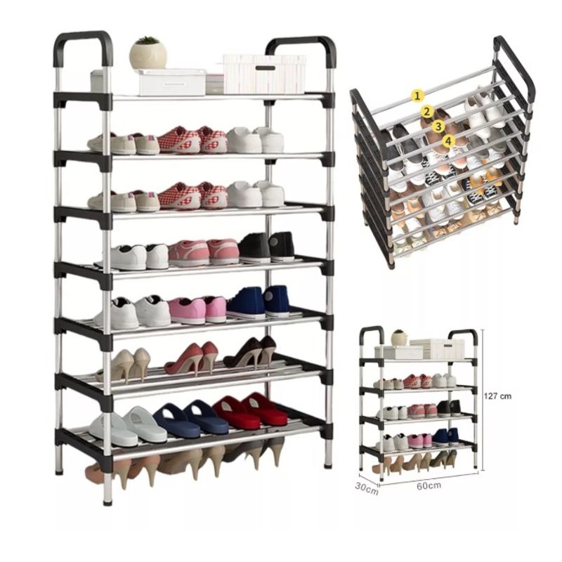 GENERICO - Zapatero Organizador De Zapatos Metálico 7 Niveles