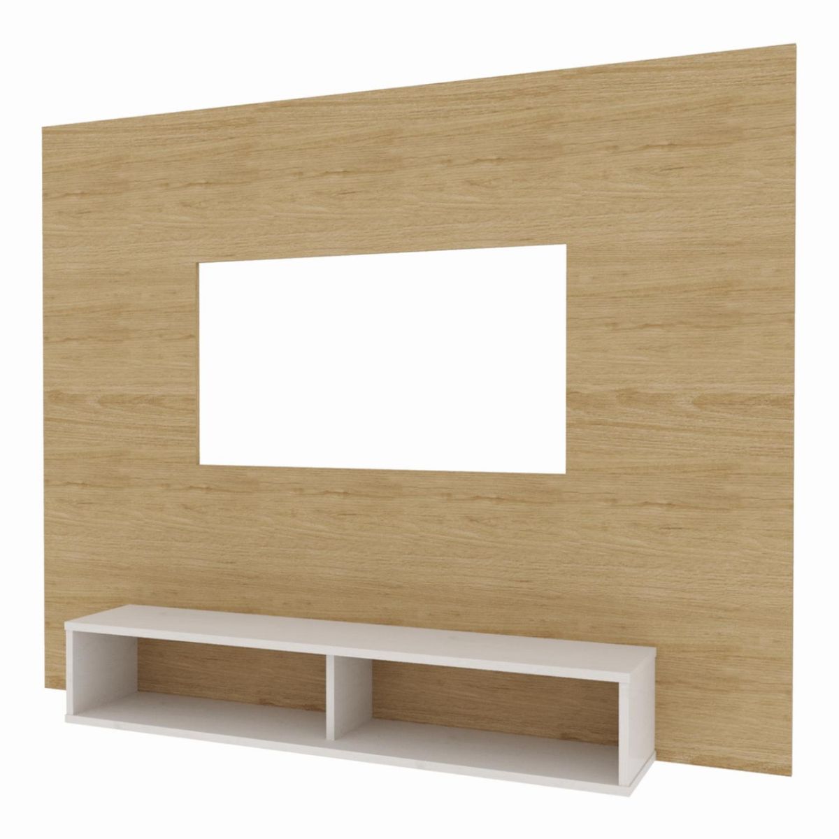 MADERKIT - Panel TV Oslo Color Rovere Blanco