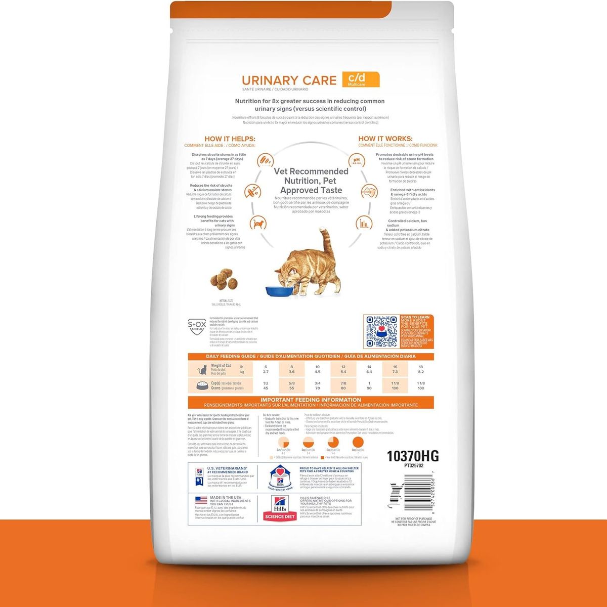 HILLS - Alimento Hills prescription diet urinary care cd gato 4Lb