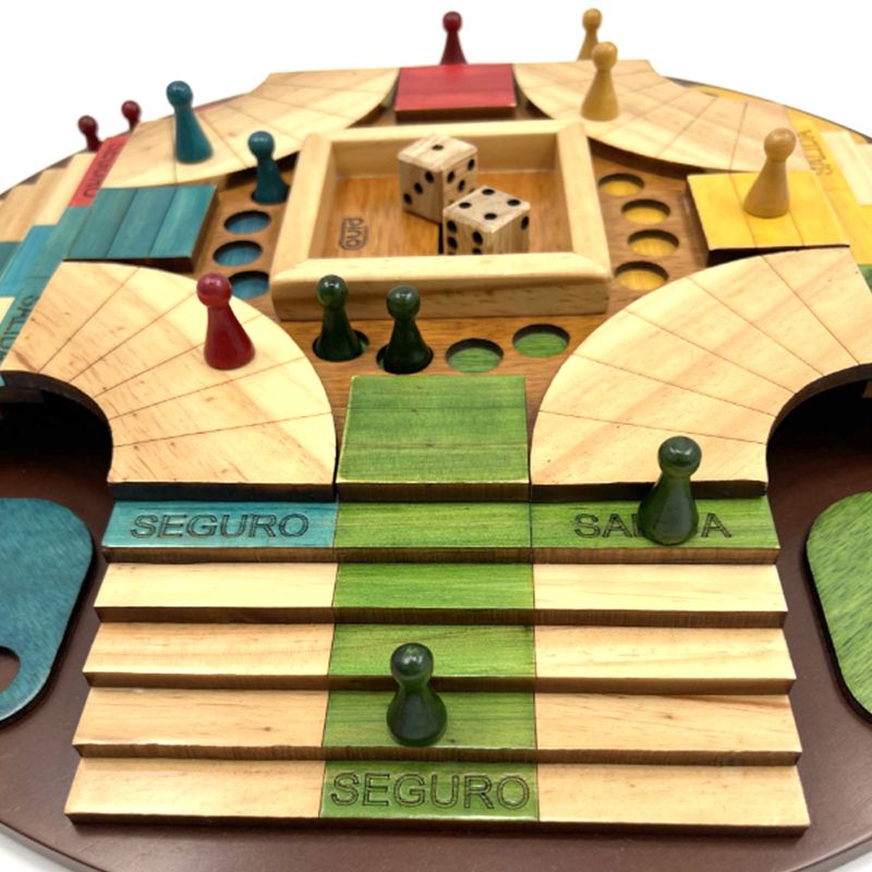 ARTESANAL - Parqués Artesanal 4 Puestos 3d, Diseño Elevado Madera