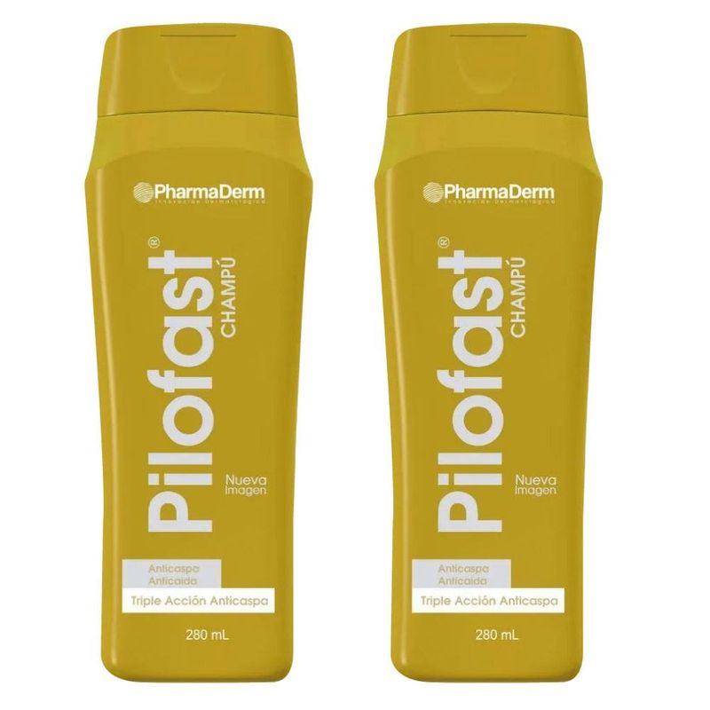 PHARMADERM - Pilofast Champú Anticaspa y Anticaída 2 u, 20% dcto