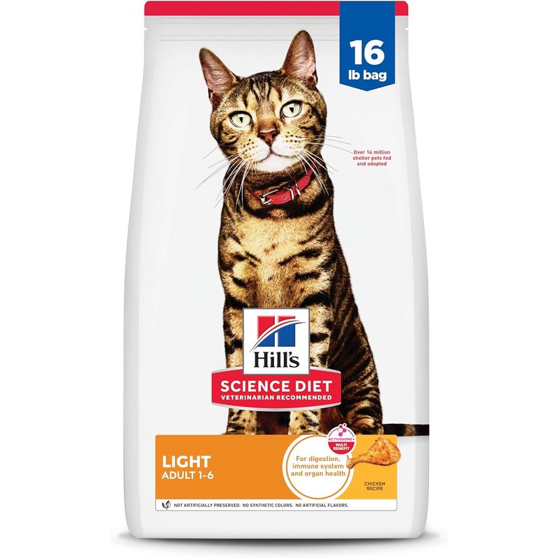 HILLS - Hills Science Diet alimento seco light para gato adulto 16lb