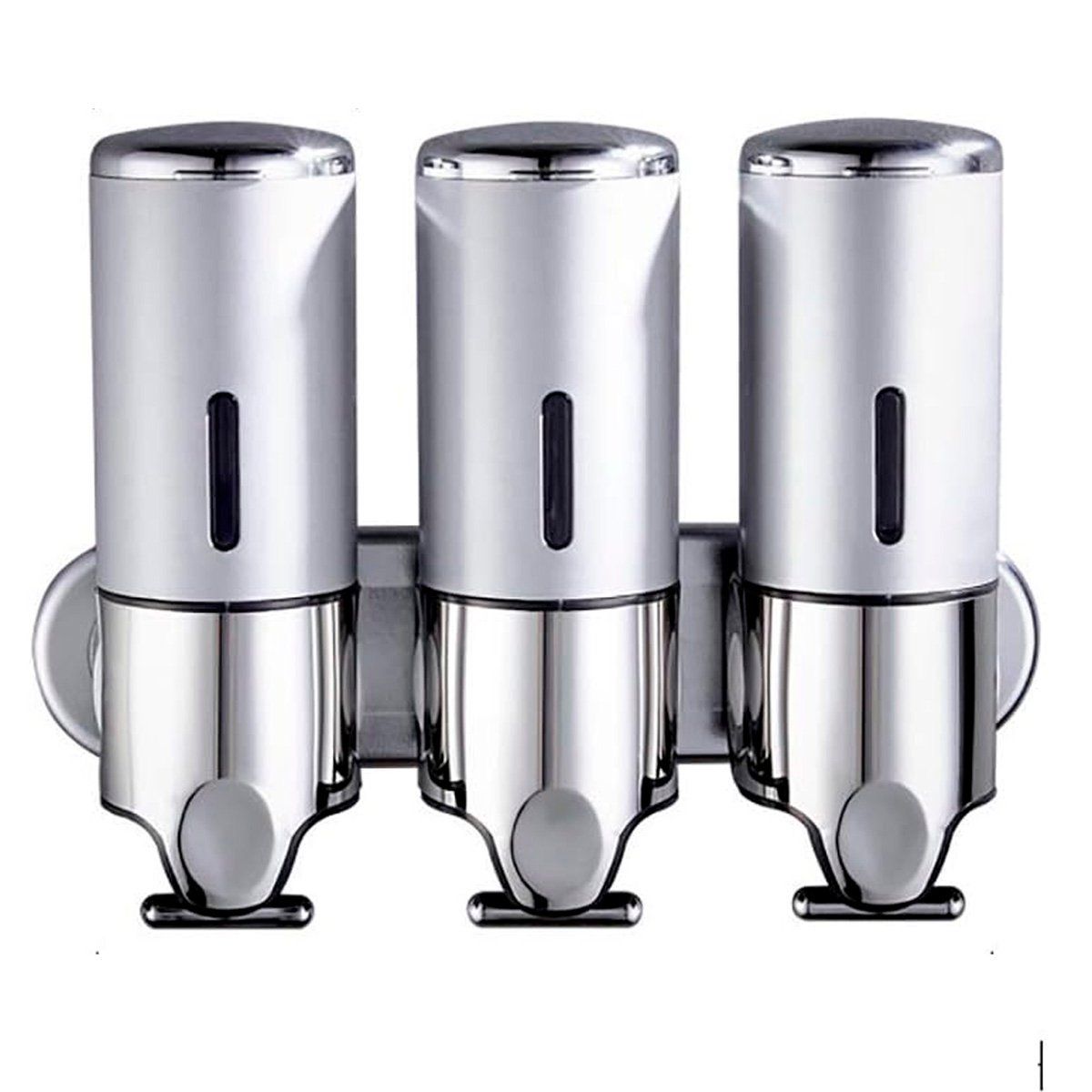 GENERICO - Champú y jabón Luxury Dispenser, 3 cápsulas, 1500 ml, color plateado