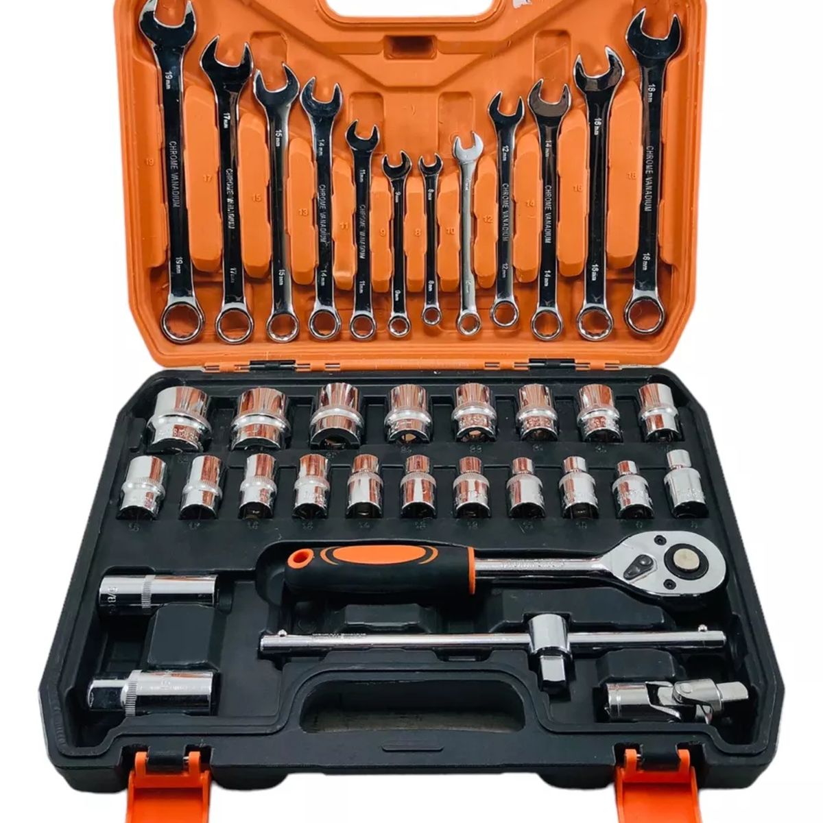 GENERICO - Juego Herramientas 37 Piezas Copas Y Llaves Trabajo Pesado