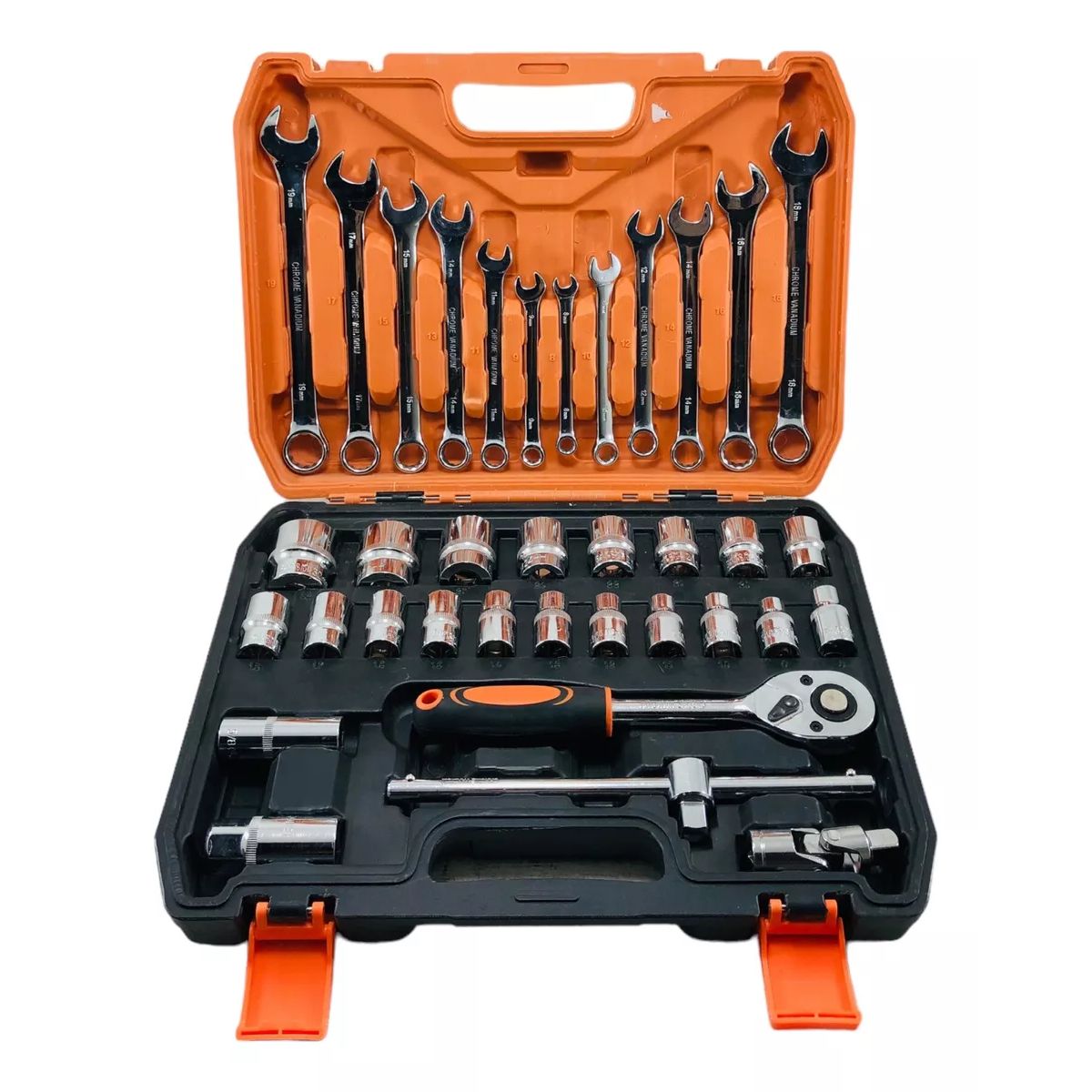 GENERICO - Juego Herramientas 37 Piezas Copas Y Llaves Trabajo Pesado