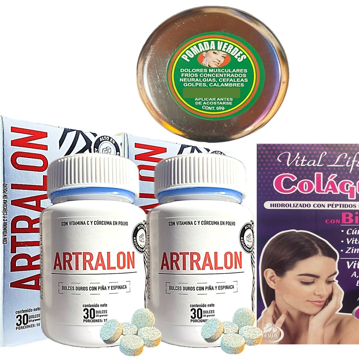 GENERICO - 2 ARTRALON GLUCOSAMINA ELIMINA EL DOLOR ARTICULAR + VITAMINAS