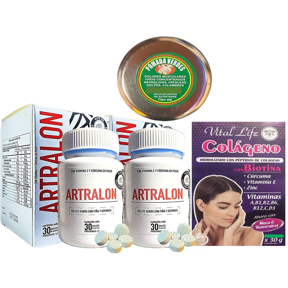 GENERICO - 2 ARTRALON GLUCOSAMINA ELIMINA EL DOLOR ARTICULAR + VITAMINAS