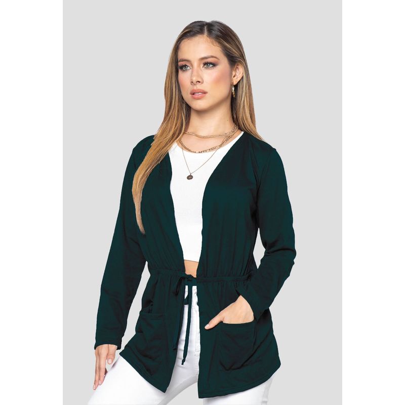 MARKETING PERSONAL - Cardigan Mujer Verde Botella Mp 3833