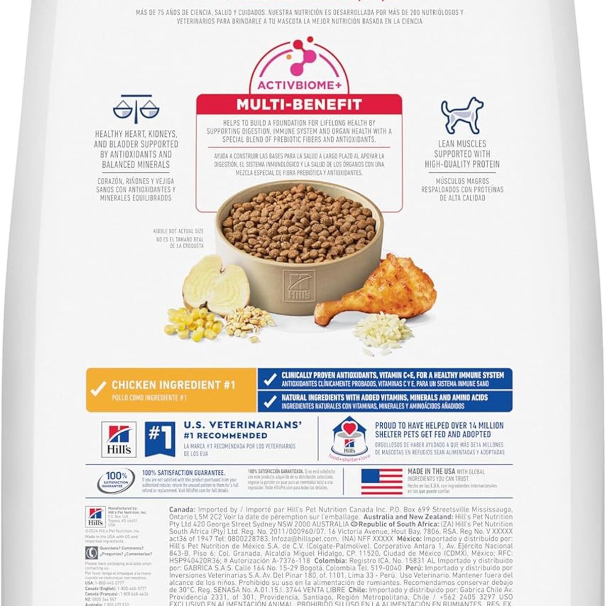 HILLS - Hill's Pet Diet Adult 7+ Small Bites Perro Pollo 6.8 kg