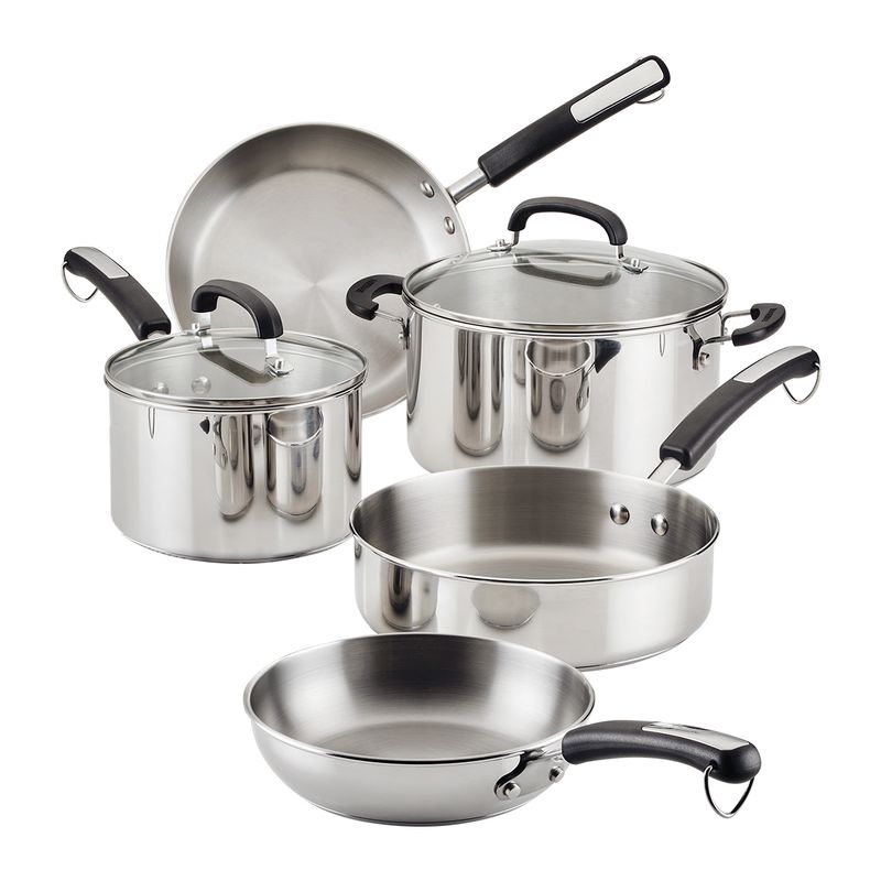 FARBERWARE - Batería 7pzs Acero Inoxidable Silver Brilliance Farberware