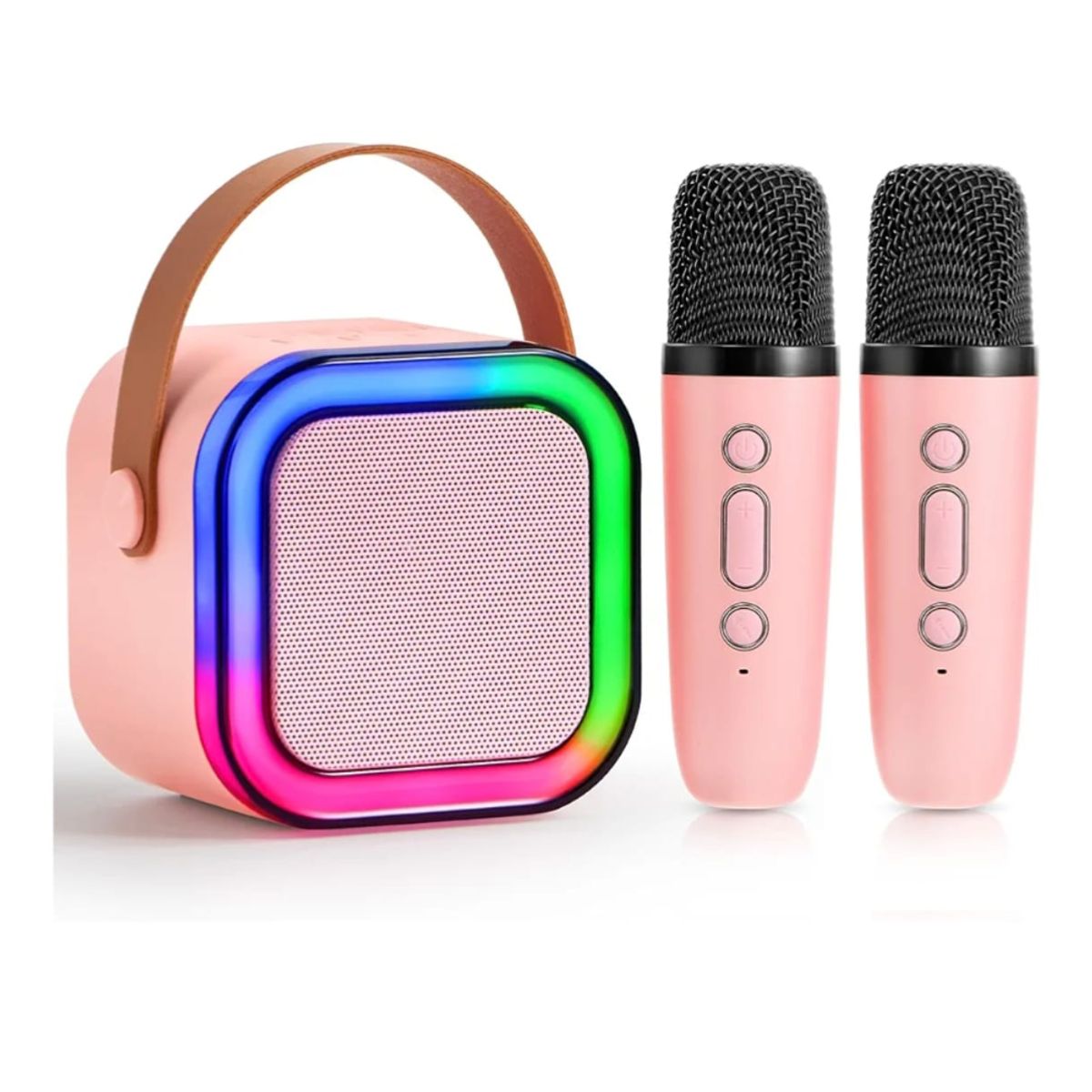 GENERICO - Parlante Altavoz Bluetooth Portátil Karaoke 2 Micrófonos