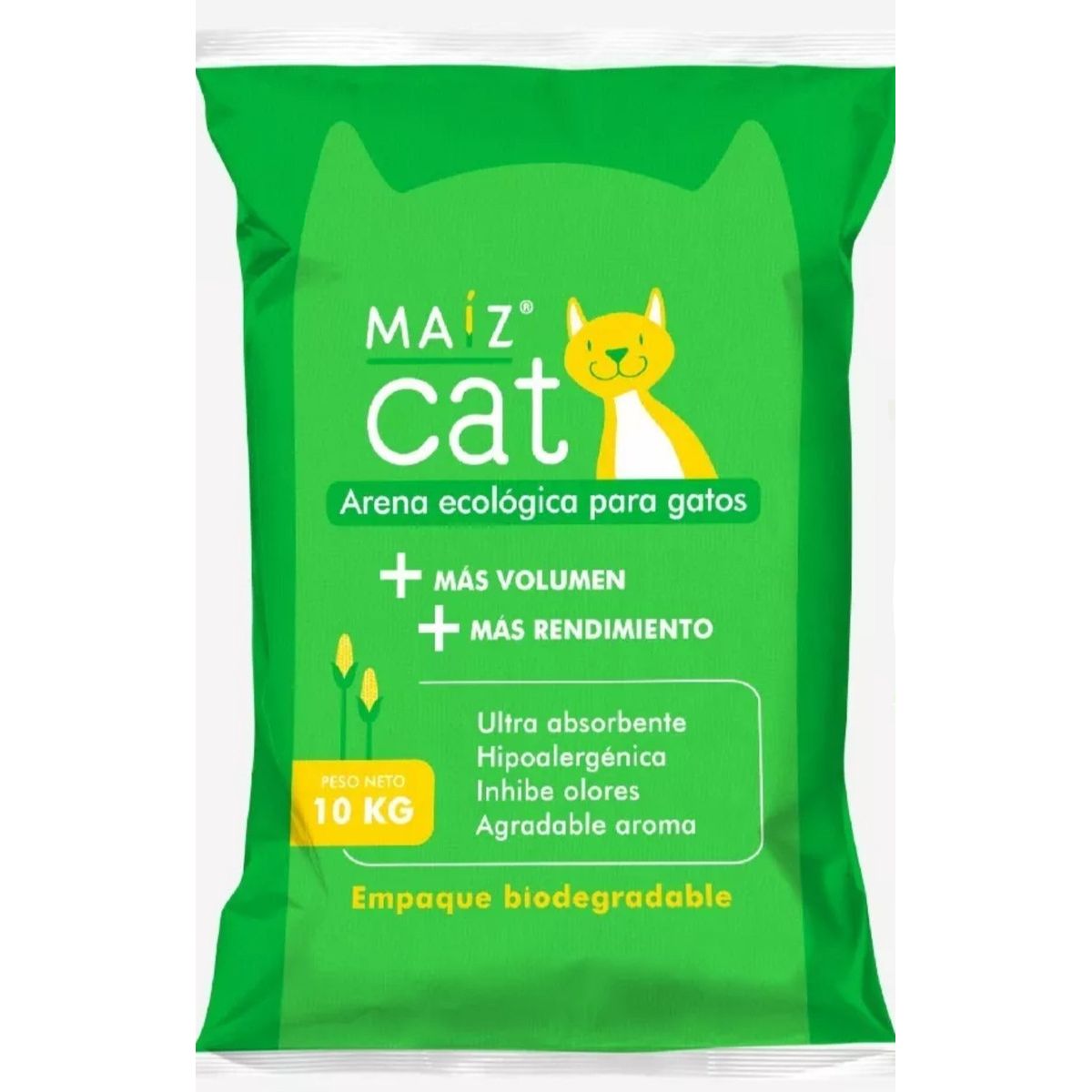 GENERICO - Maíz Cat Arena Ecológica Para Gatos 10 kg Inhibe Olores