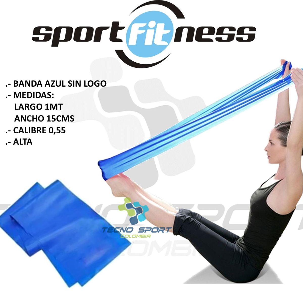 SPORT FITNESS - Banda Elastica Theraband Sportfitness Resistencia Alta 2mt