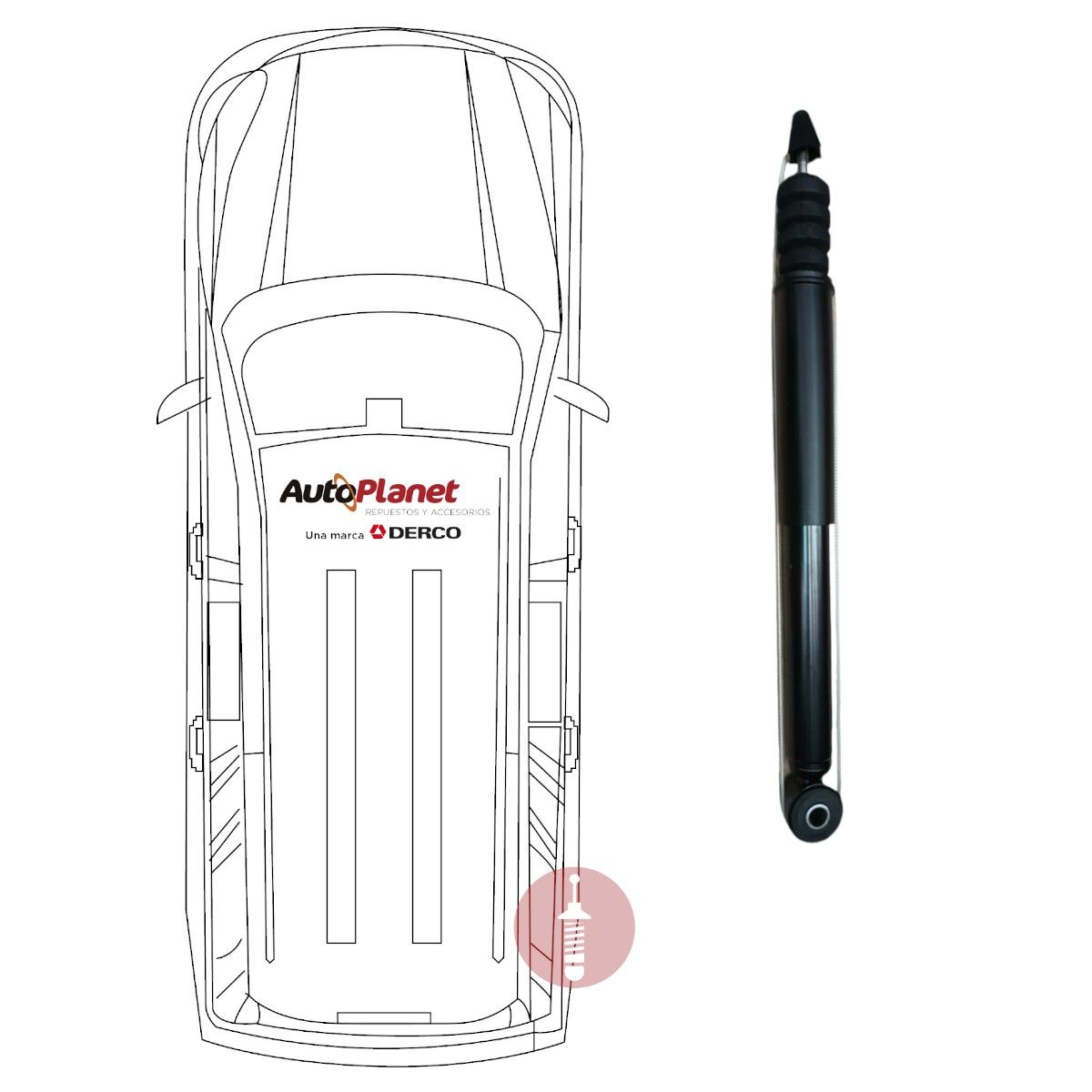 DGP - AMORTIGUADOR TRASERO DGP RENAULT DUSTER 1.6 10/19