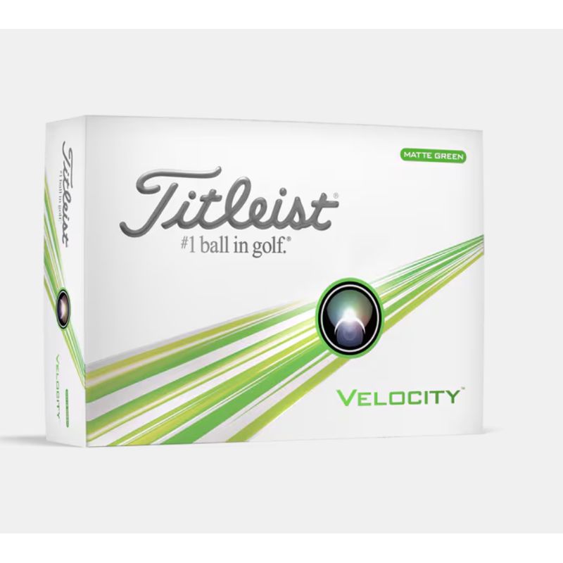 TITLEIST - Bolas Golf Titleist Velocity Verde optico caja x 12