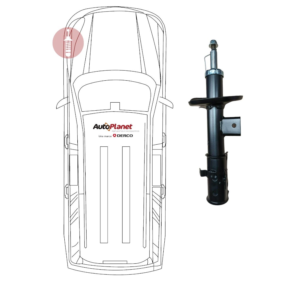 DGP - AMORTIGUADOR DELANTERO IZQUIERDO DGP SUZUKI GRAND VITARA 2.4 08/19