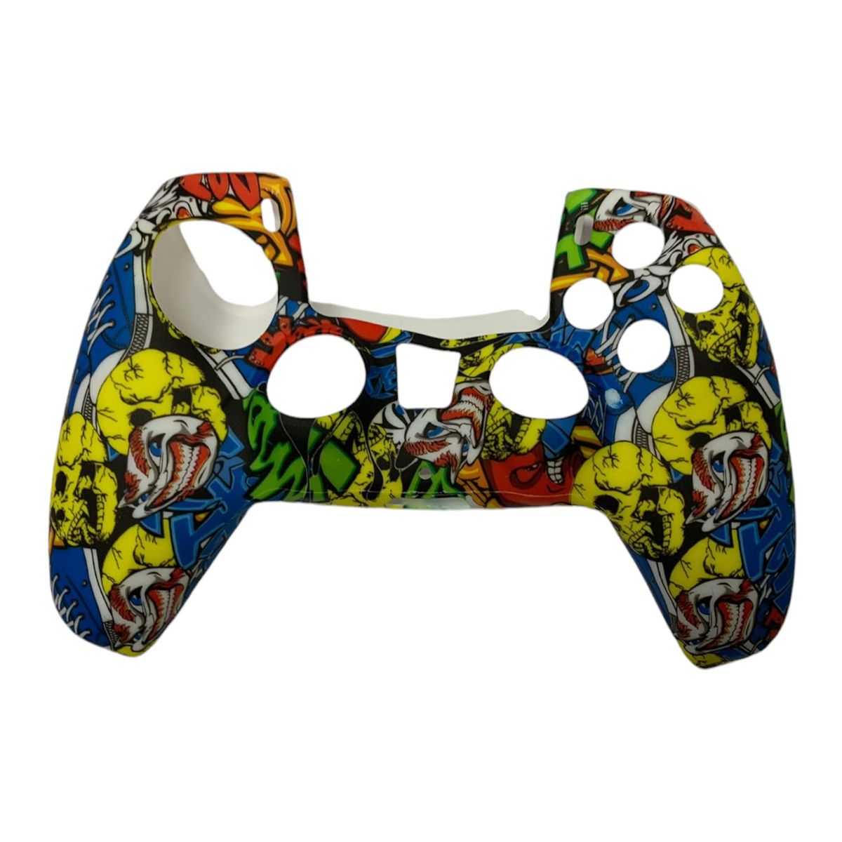 GENERICO - Funda Protector En Silicona De Diseños + 2 Grips Para Control Ps5