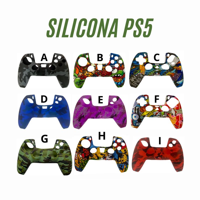 GENERICO - Funda Protector En Silicona De Diseños Compatible Control Ps5
