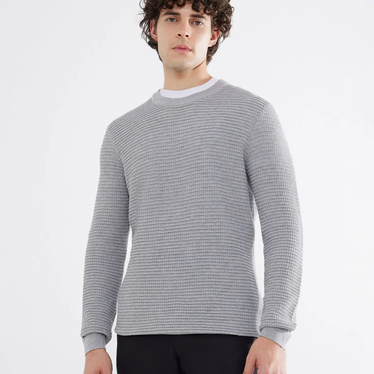 SEVEN SEVEN - Saco Tejido Texturizado  Para Hombre Gris Seven Seven