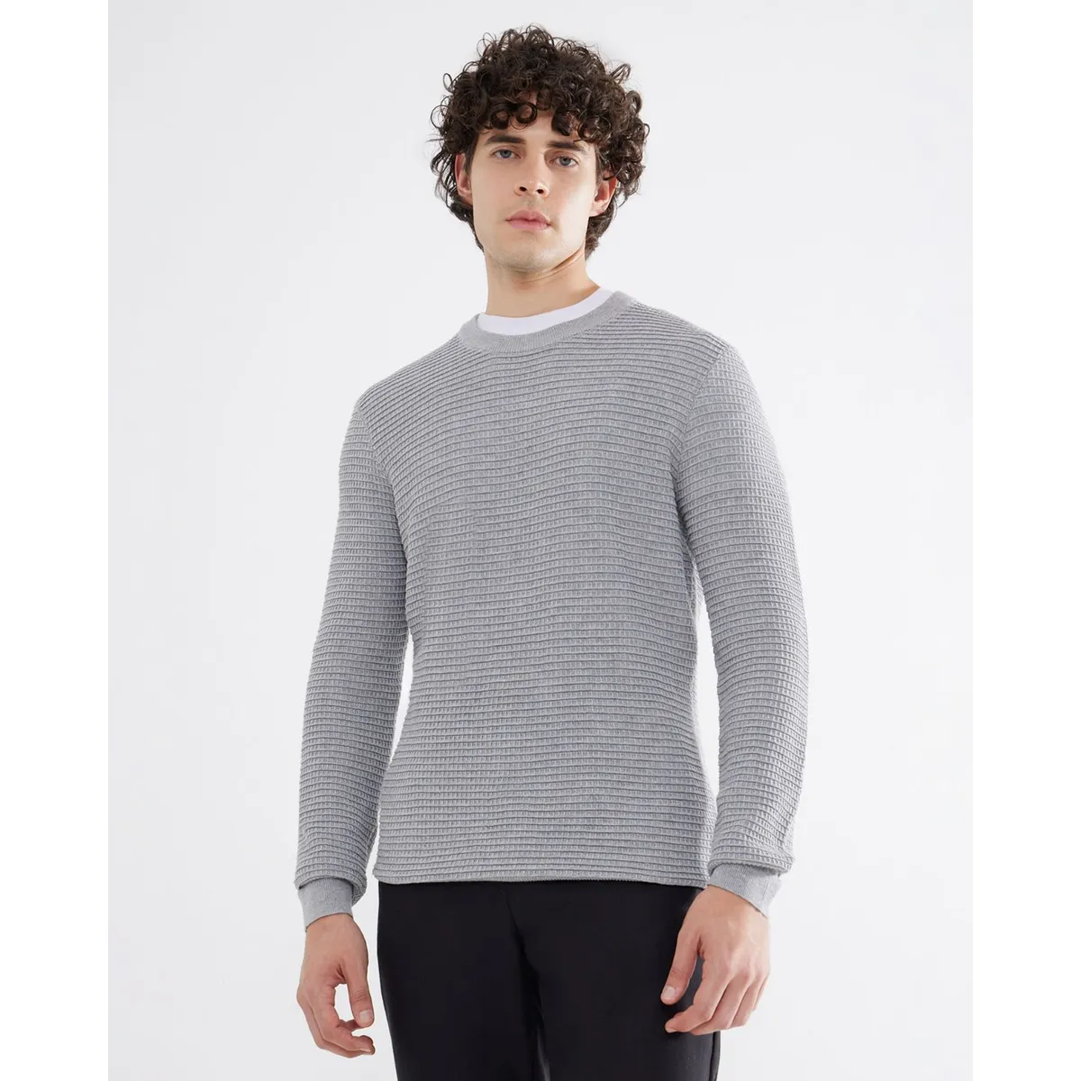SEVEN SEVEN - Saco Tejido Texturizado  Para Hombre Gris Seven Seven