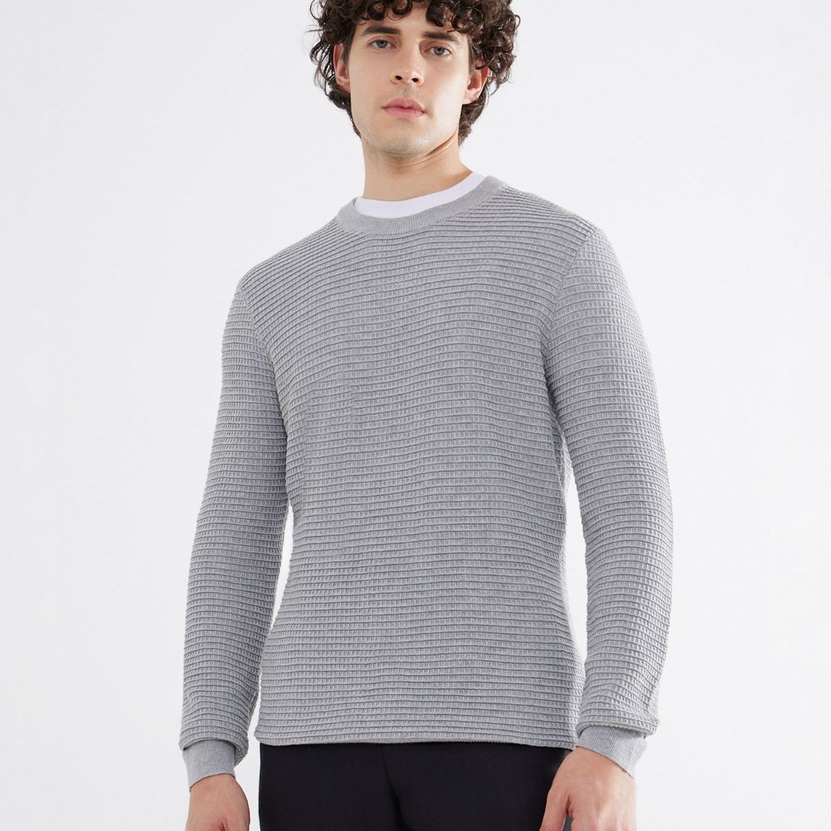 SEVEN SEVEN - Saco Tejido Texturizado  Para Hombre Gris Seven Seven