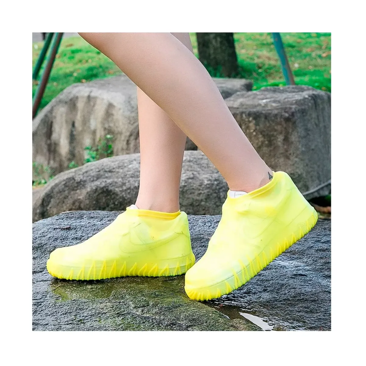 AFM - Zapatones Funda Silicona 100% Impermeable Zapato Lluvia Moto