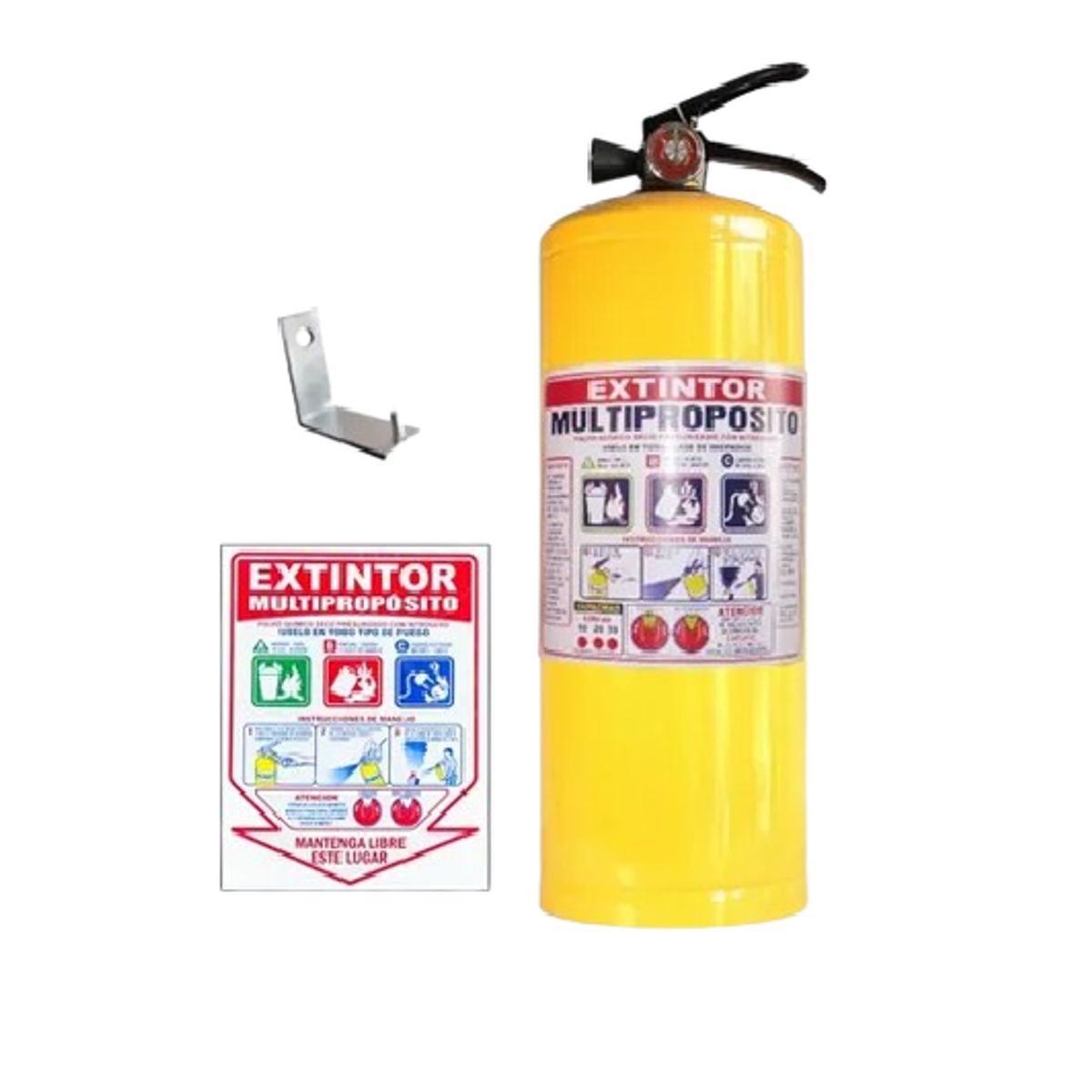 NACIONAL - EXTINTOR MULTIPROPOSITO DE 20 LB INCLUYE SEÑALIZACIÓN Y SOPORTE