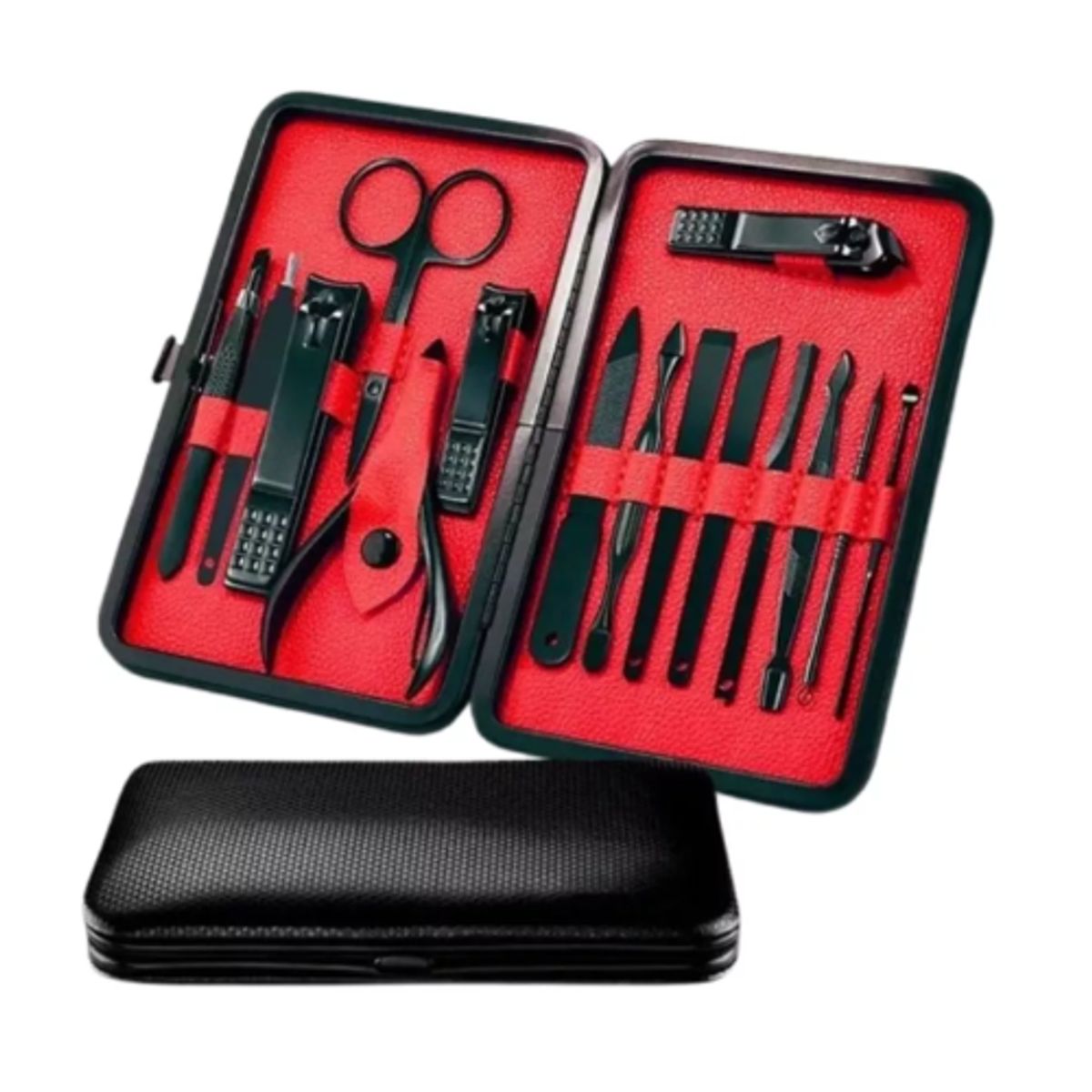 AFM - Estuche Kit Manicura Corta Uñas Y Accesorios En Acero