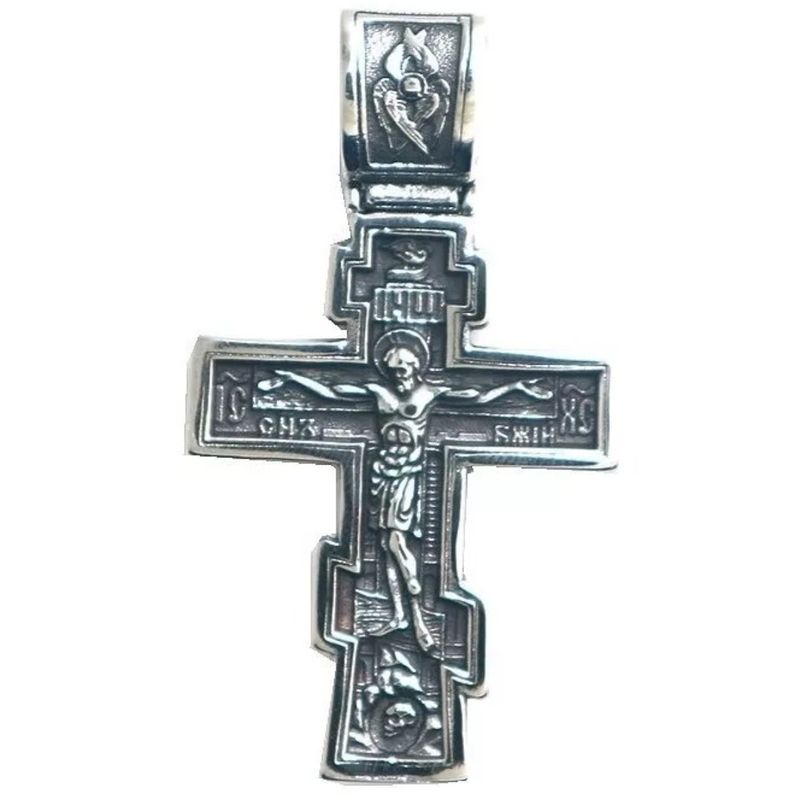 GENERICO - Collar Dije Cruz John Wick Ortodoxa Color Plata Para Hombre