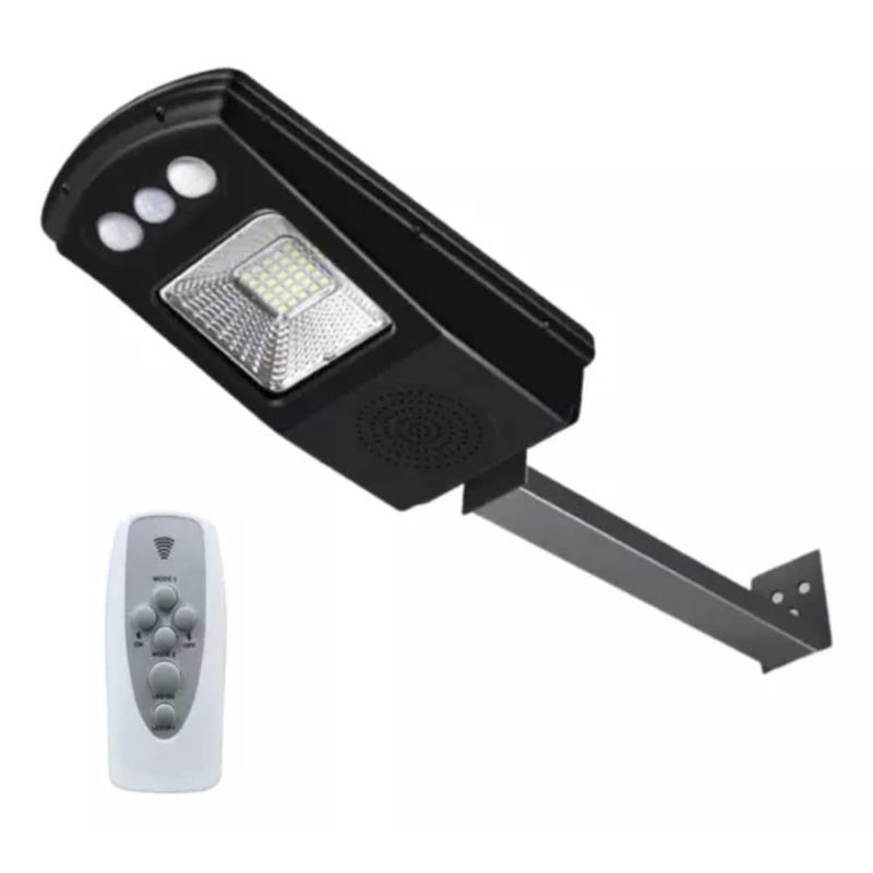 GENERICO - Lampara Con Panel Solar De 30w Con Bluetooth Musica Parlante