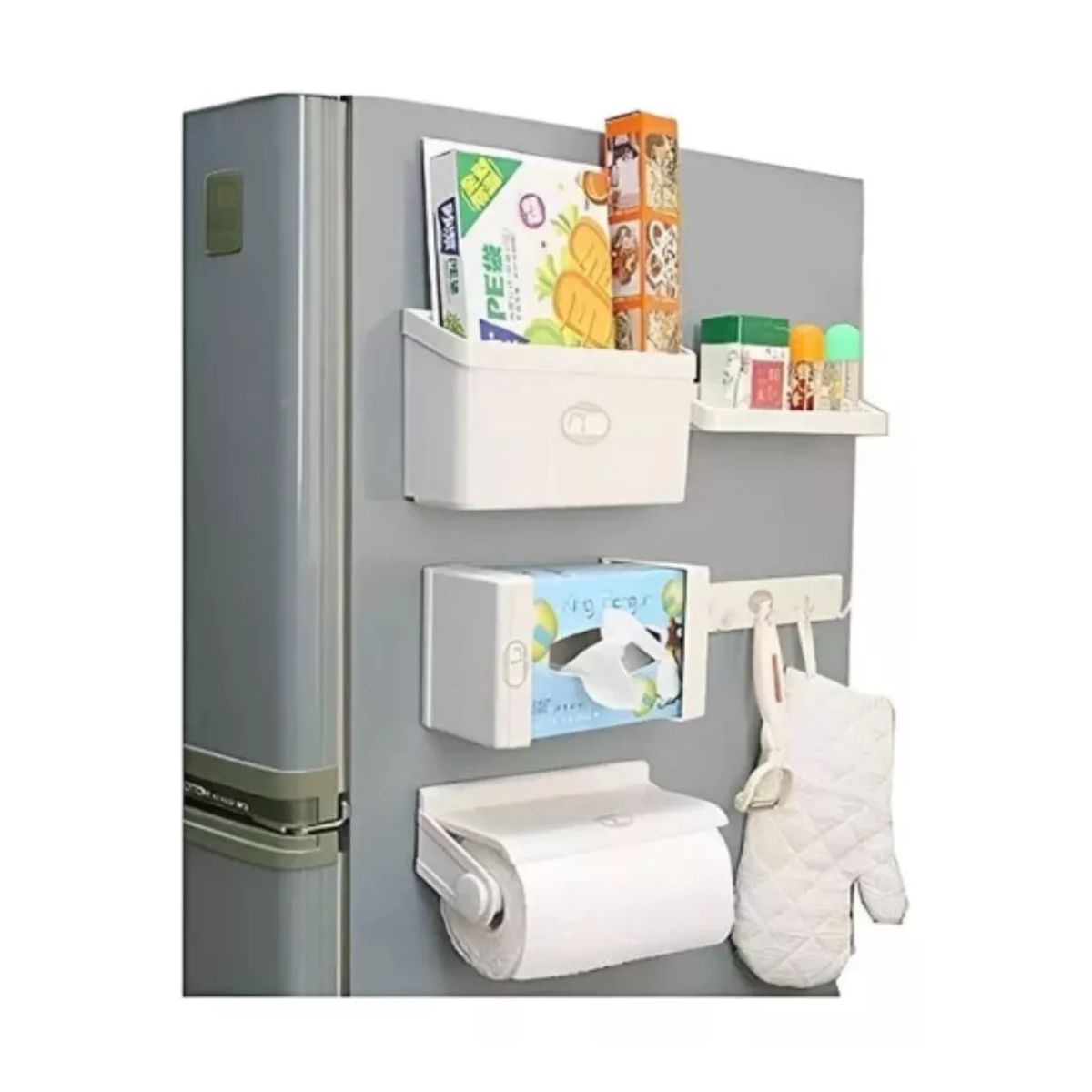 AFM - Organizador Cocina Magnetico De Nevera 5 Piezas Dispensador